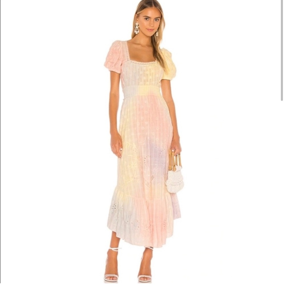 Love shack Fancy Multi tie dress